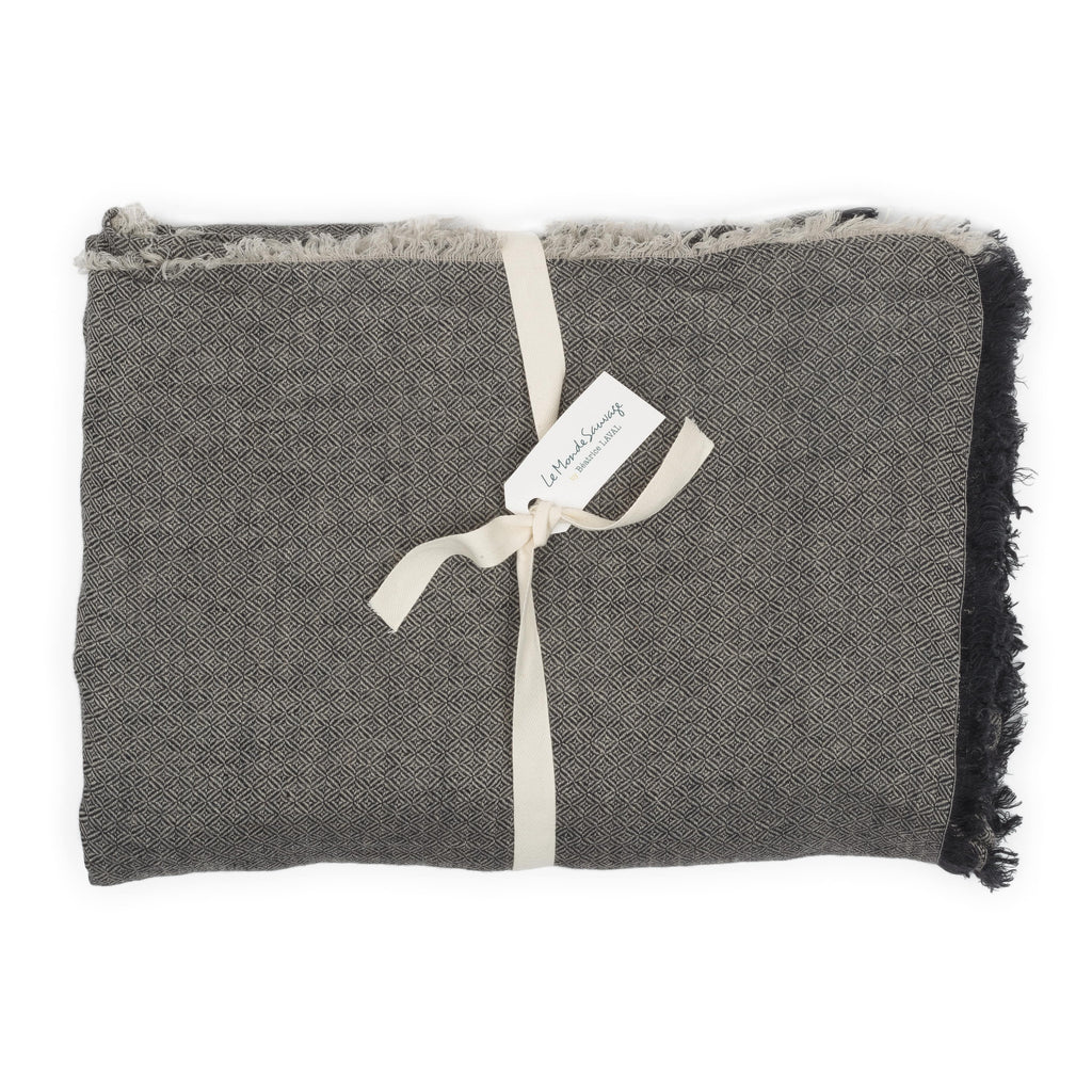 Rideau panneau en lin chevron Montréal