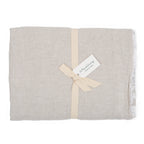 Rideau panneau en lin chevron blanc