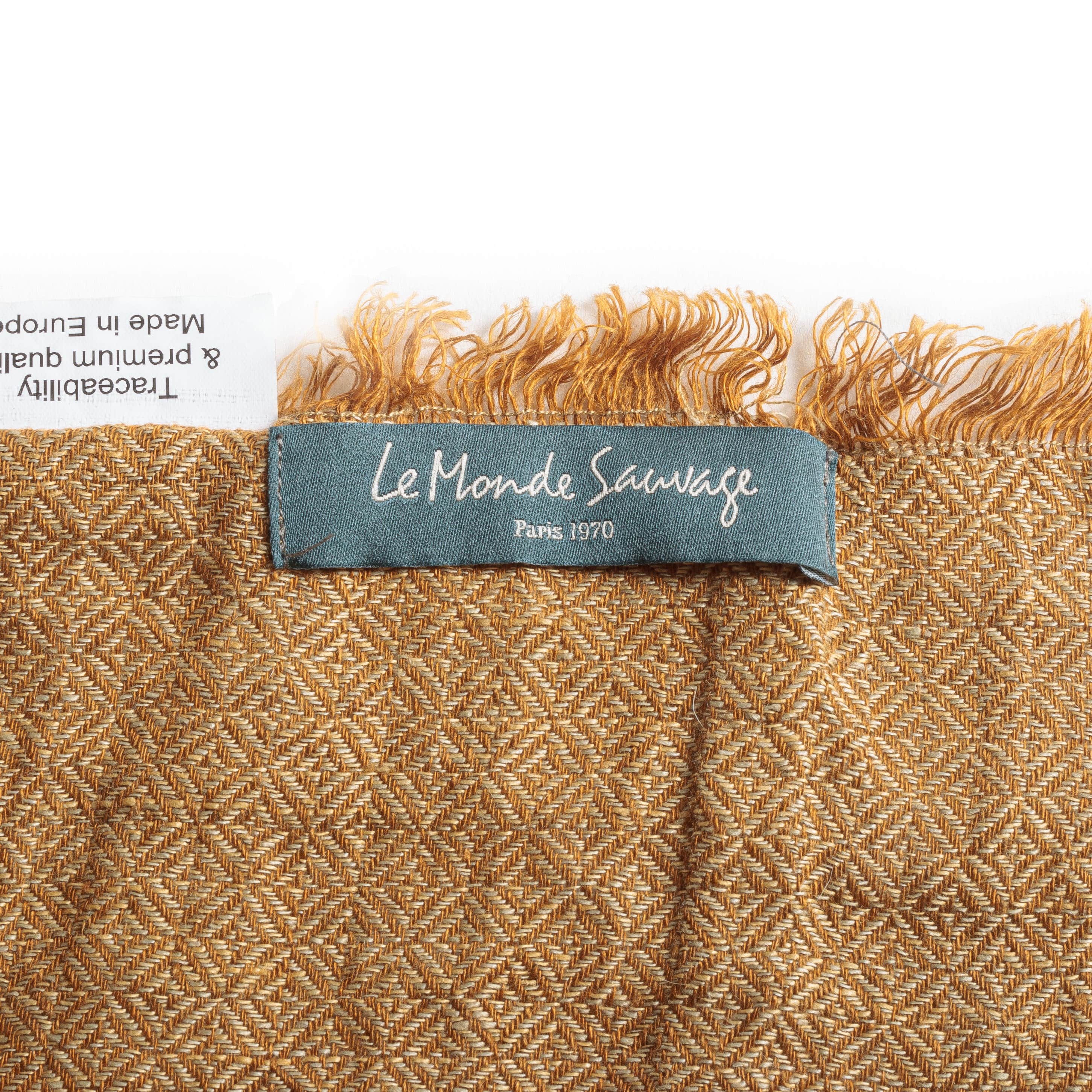 Madagascar herringbone linen panel curtain