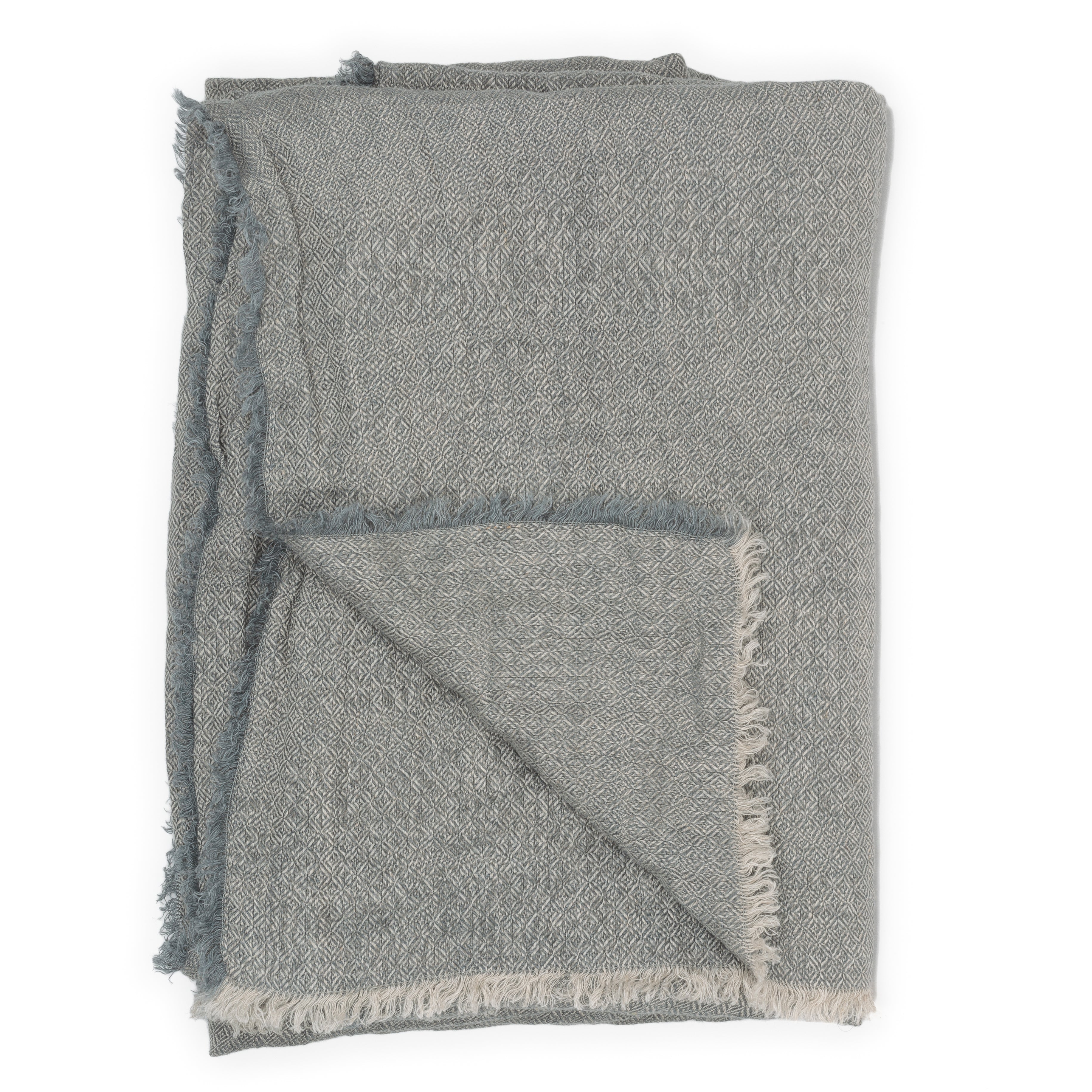 Chevron Linen Panel Curtain Steel