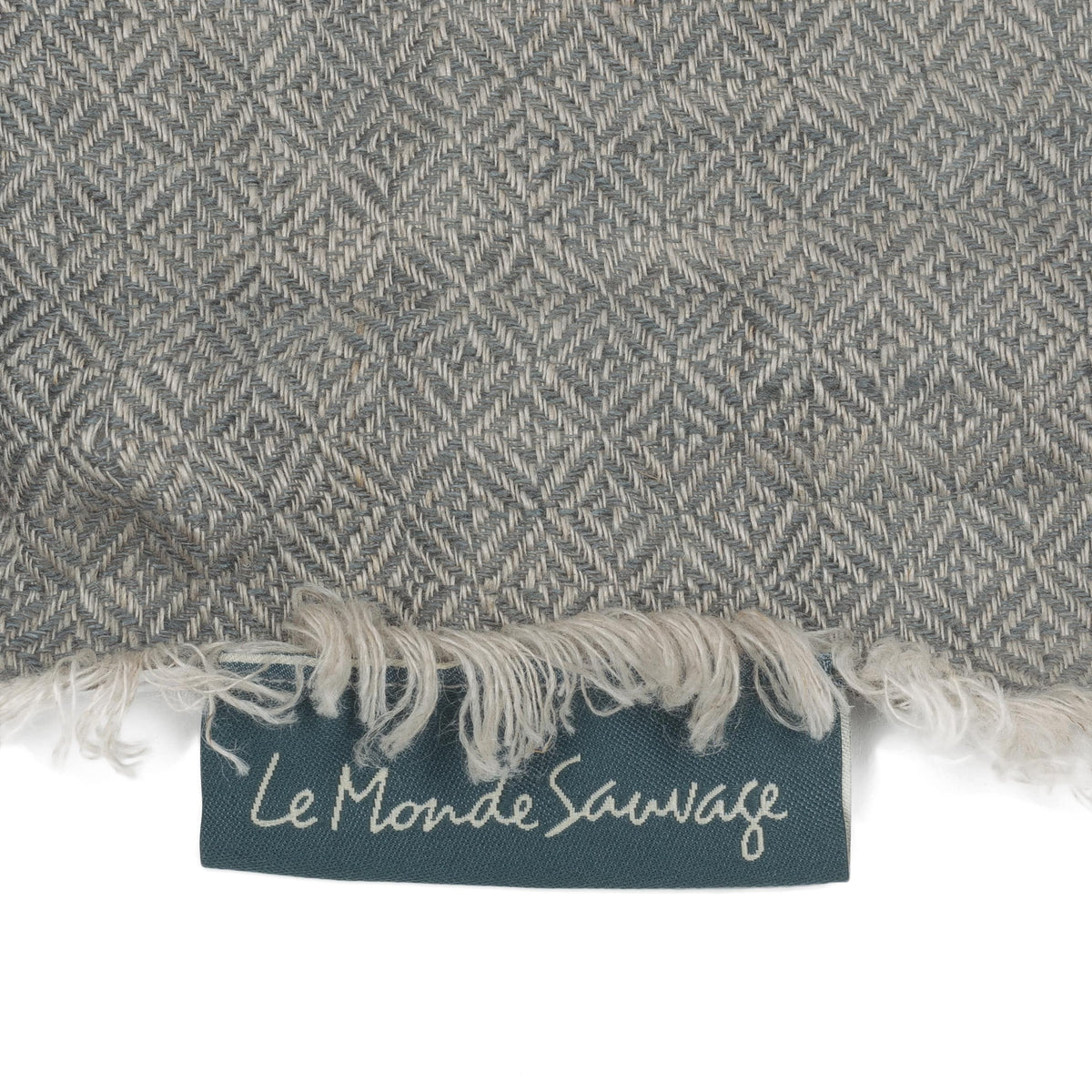 Chevron Linen Panel Curtain Steel