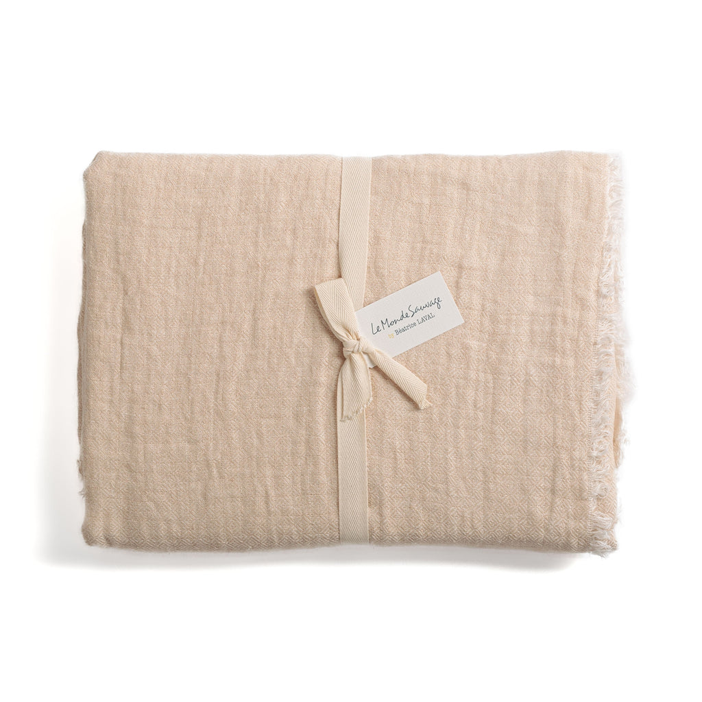 Rideau panneau en lin chevron Namib