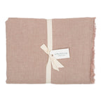 Rideau panneau en lin chevron Marsala