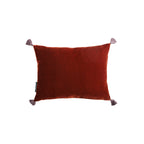 Coussin Goa pompons Shangaï - Le Monde Sauvage