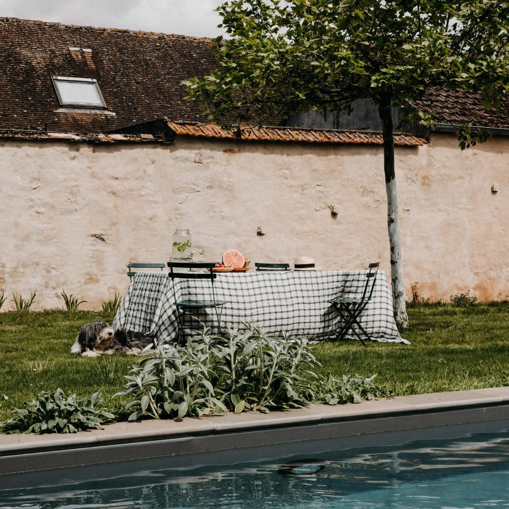 Highlands rectangular tablecloth, off-white