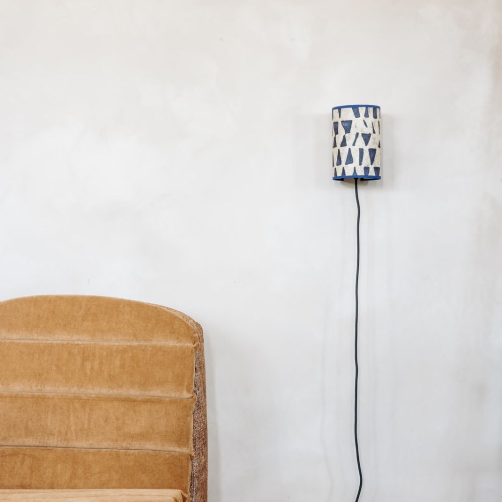Josephine B. wall light, ultramarine checkerboard