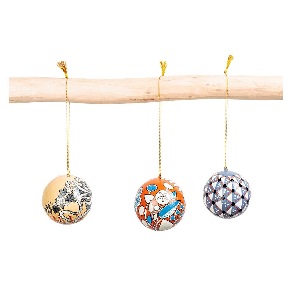 Lot de 3 boules décoratives Octopus