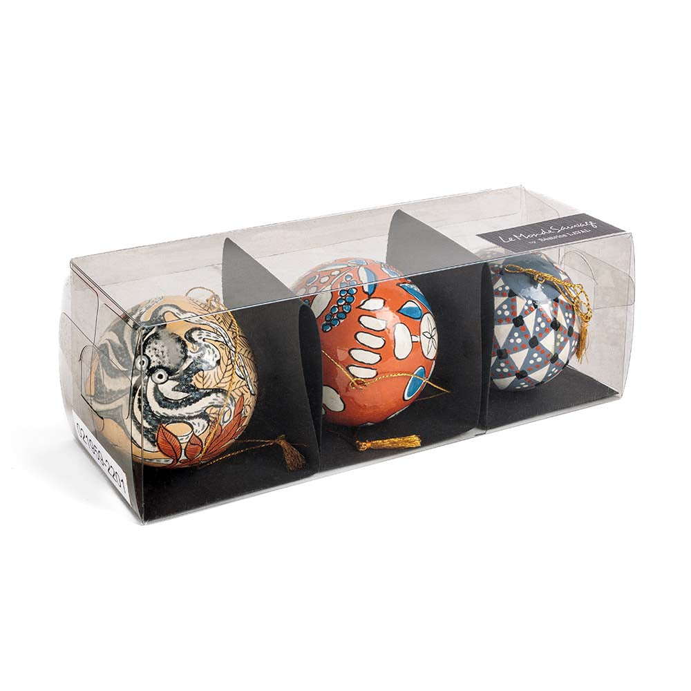 Set of 3 Octopus decorative balls