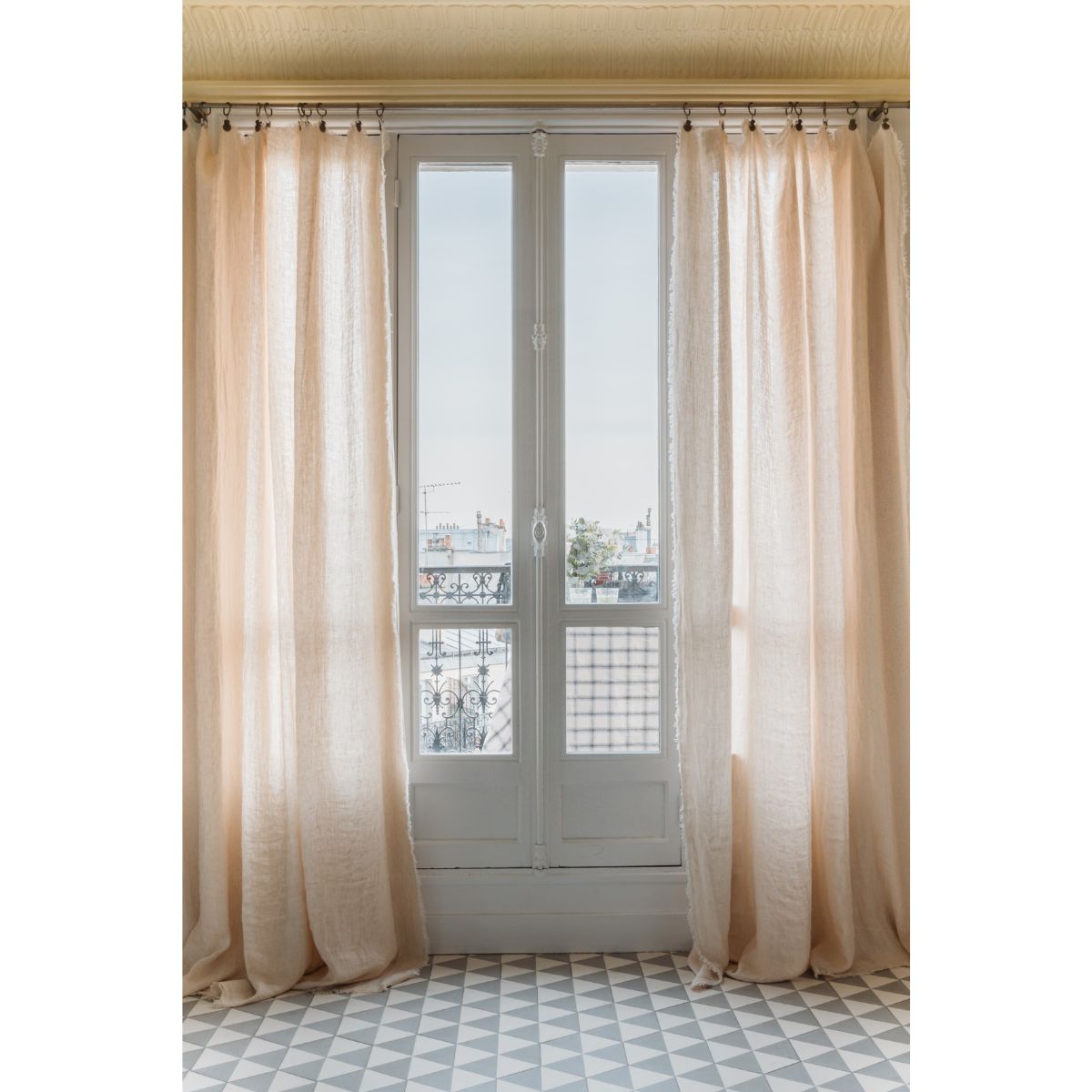 Namib Chevron Linen Panel Curtain