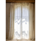 Rideau panneau en lin chevron Uyuni