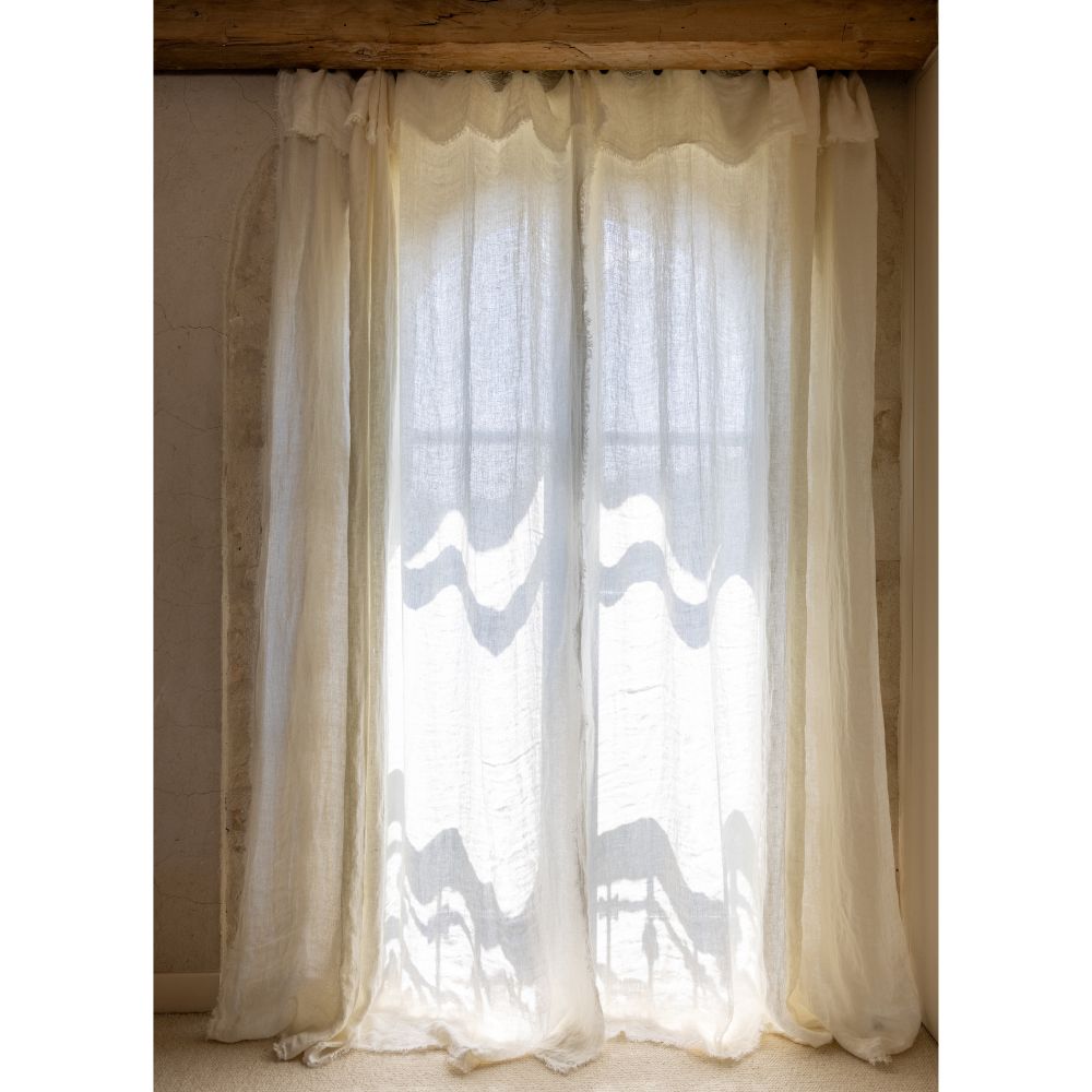 Rideau panneau en lin chevron Uyuni