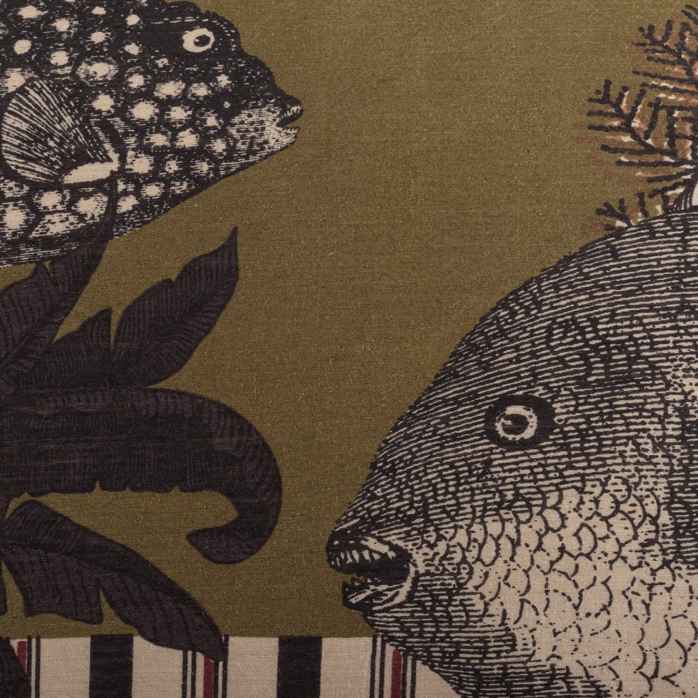 Le Monde Sauvage - Coussin bestiaire Fish