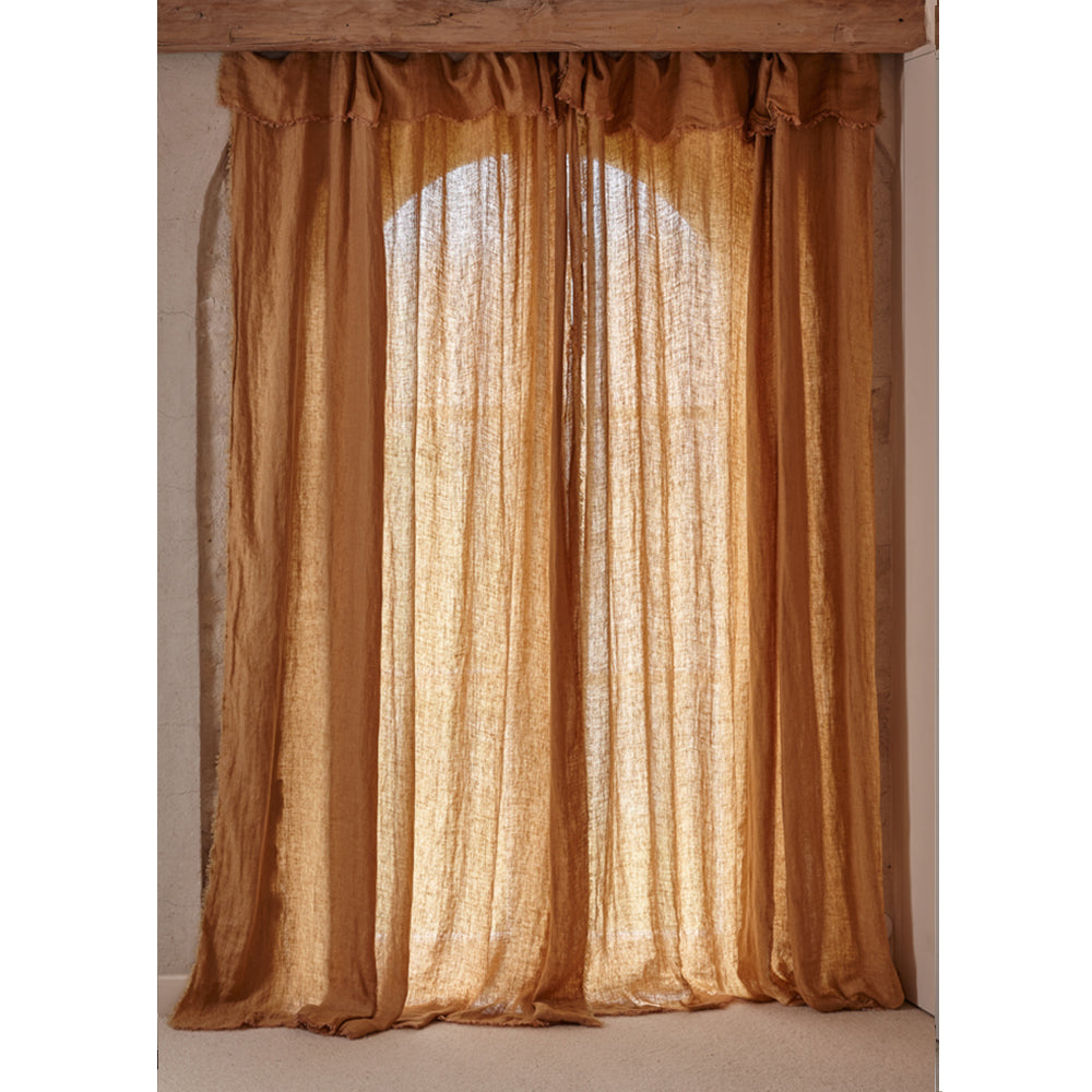 Aswan Chevron Linen Panel Curtain