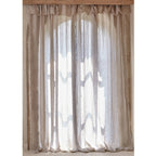 White chevron linen panel curtain