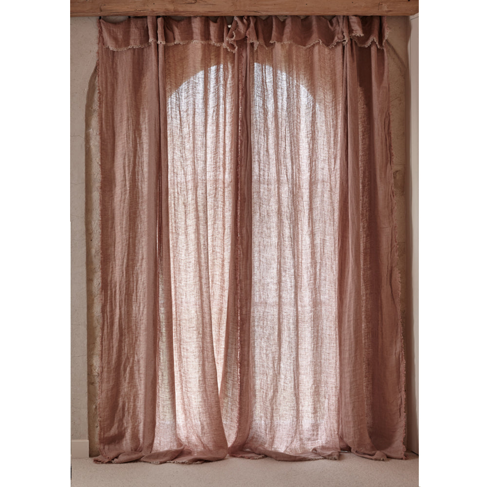 Marsala Chevron Linen Panel Curtain