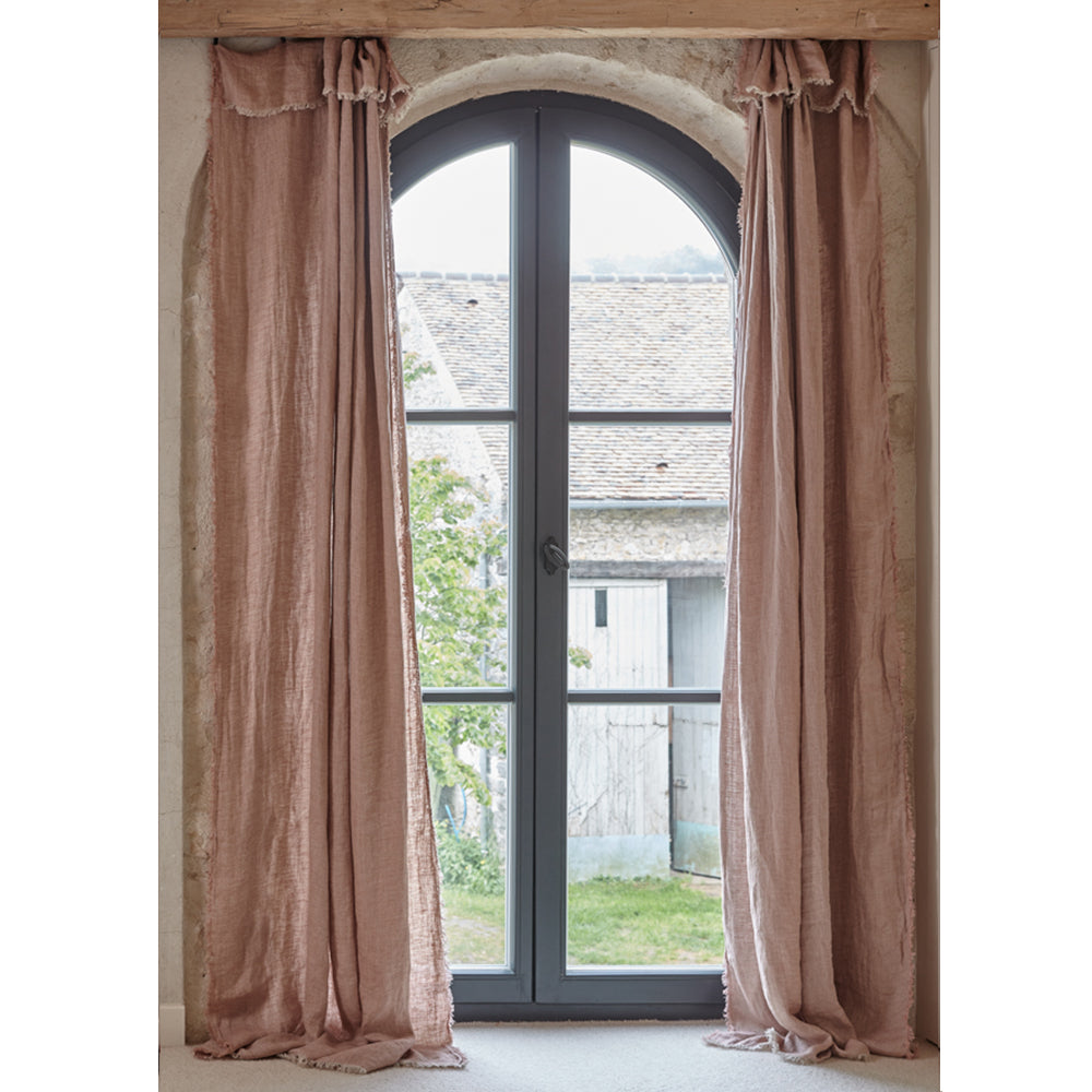 Marsala Chevron Linen Panel Curtain