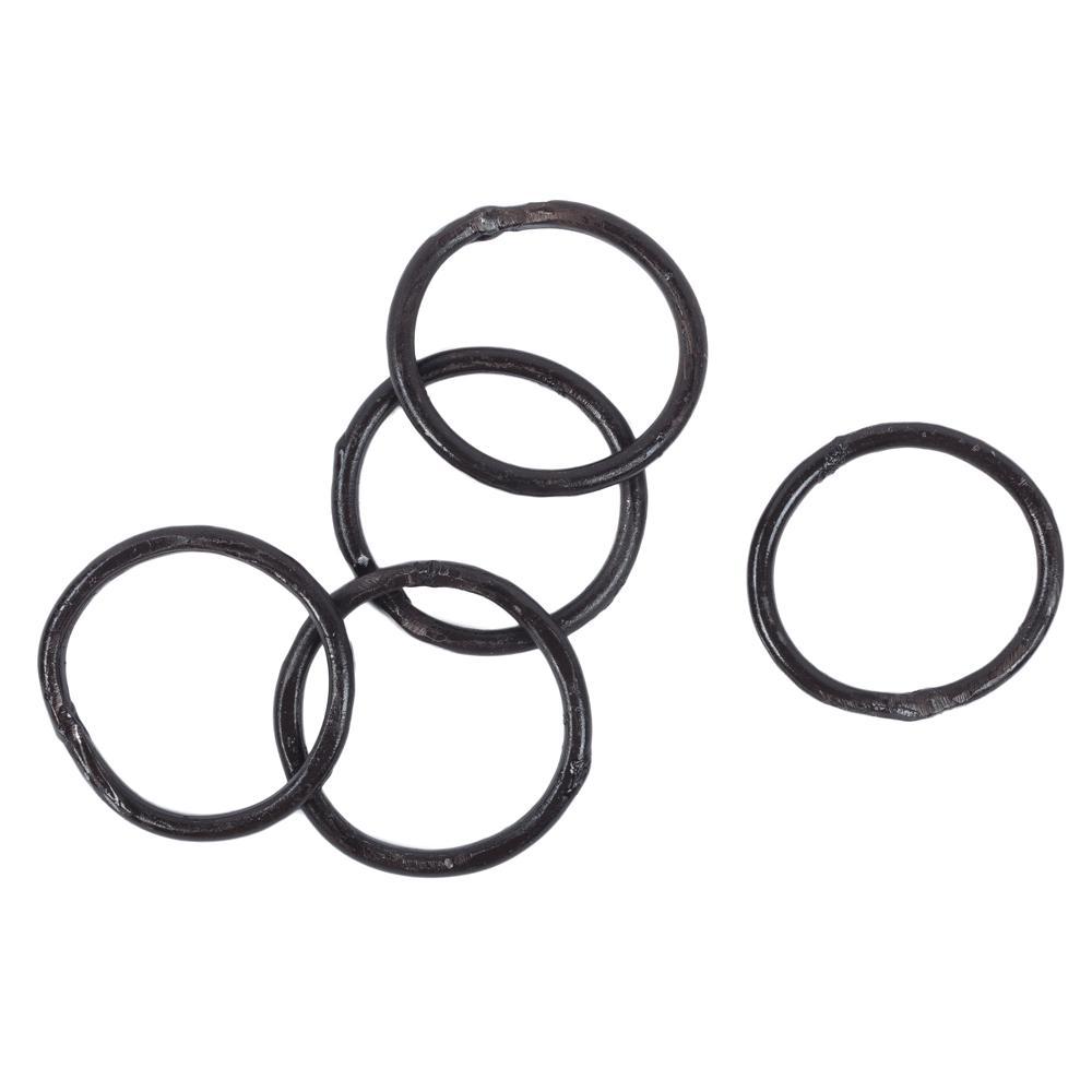 Le Monde Sauvage - Lot de 5 anneaux en fer martelé