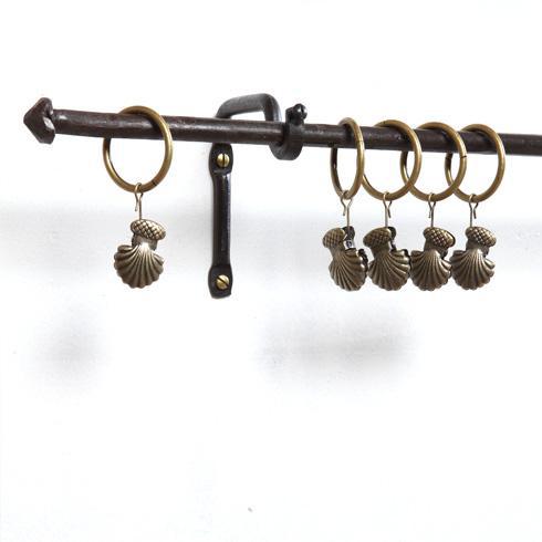 Le Monde Sauvage - Lot de 5 anneaux pinces coquillage