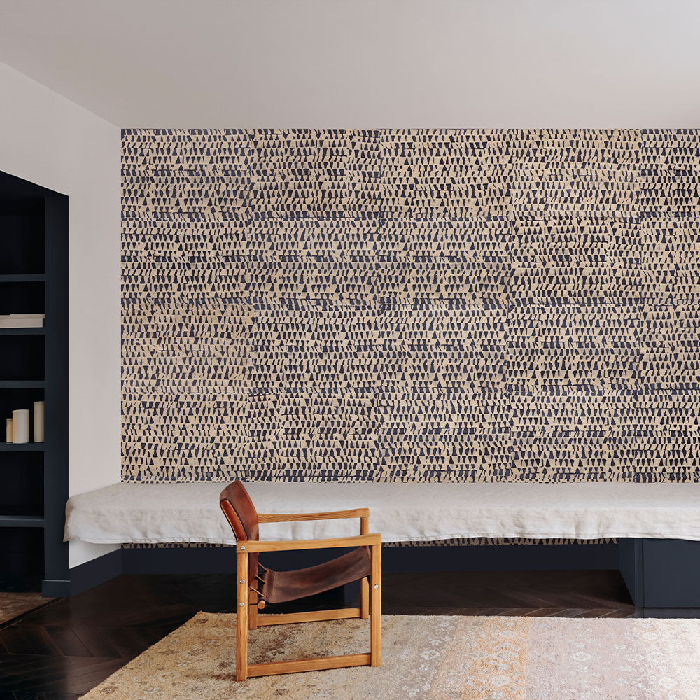 Papier peint Damier outremer - Le Monde Sauvage 