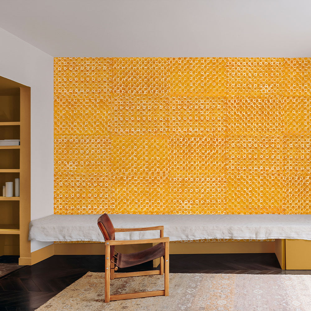 Papier peint Jaune Jaisalmer - Le Monde Sauvage 