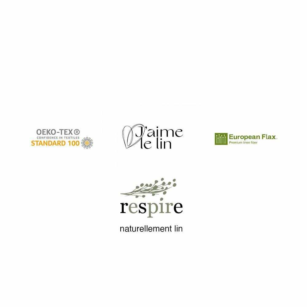 Rideau panneau en lin chevron Marsala