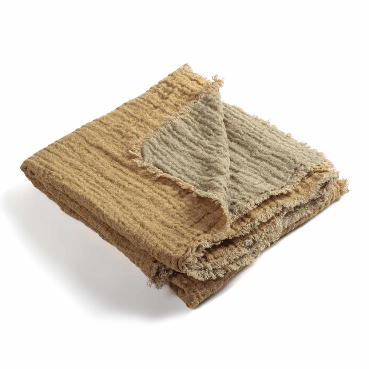 Plaid en lin gaufré Izamal - Le Monde Sauvage