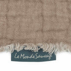Plaid en lin gaufré Naples - Le Monde Sauvage