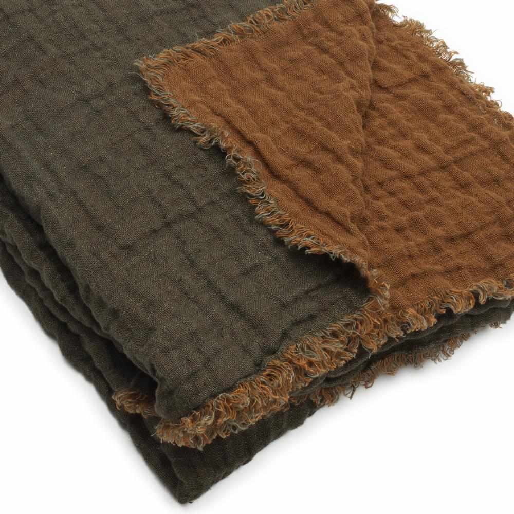 Plaid en lin gaufré Owaka - Le Monde Sauvage