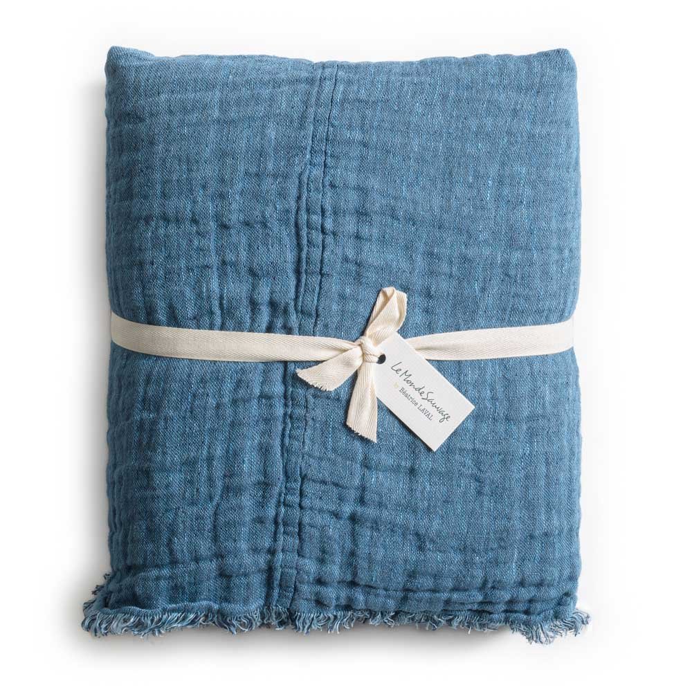 Plaid en lin gaufré Tokyo - Le Monde Sauvage