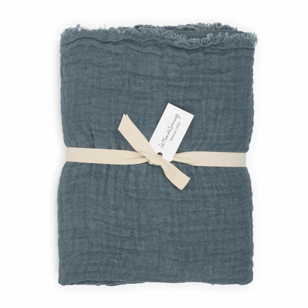 Plaid en lin gaufré Vintage Jean - Le Monde Sauvage