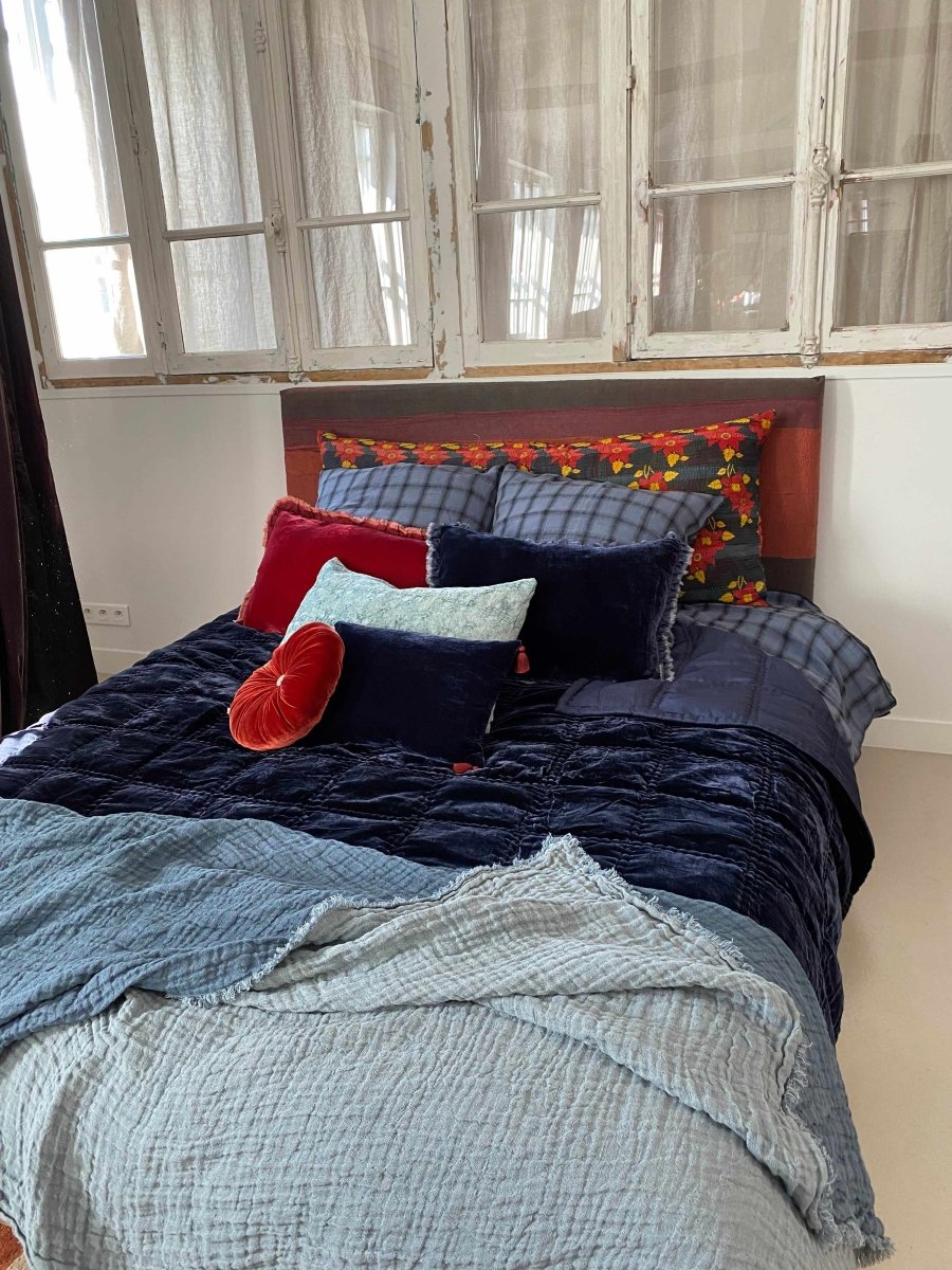 Plaid en lin gaufré Vintage Jean - Le Monde Sauvage